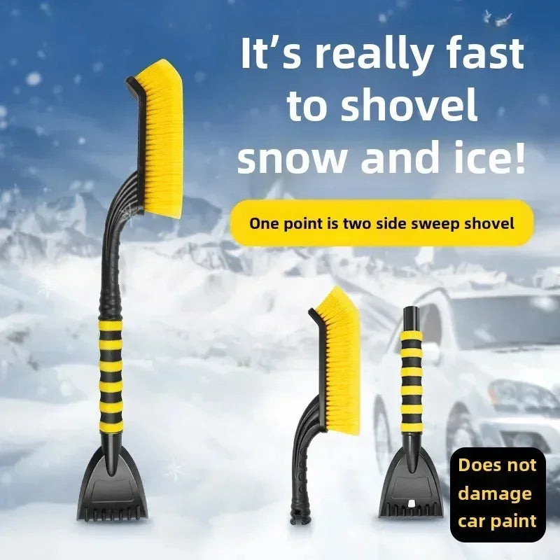 “2-in-1 Car Snow & Ice Scraper Brush – Paint-Safe Winter Cleaning Tool”